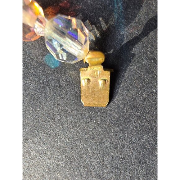 Vintage Red & Clear AB Crystal Beaded Necklace With Rhinestone Clasp - Picture 7 of 9